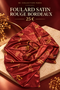 Foulard Satin rouge bordeaux