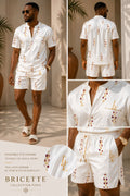 Ensemble Eté Homme Tunique Col Mao & Shirt