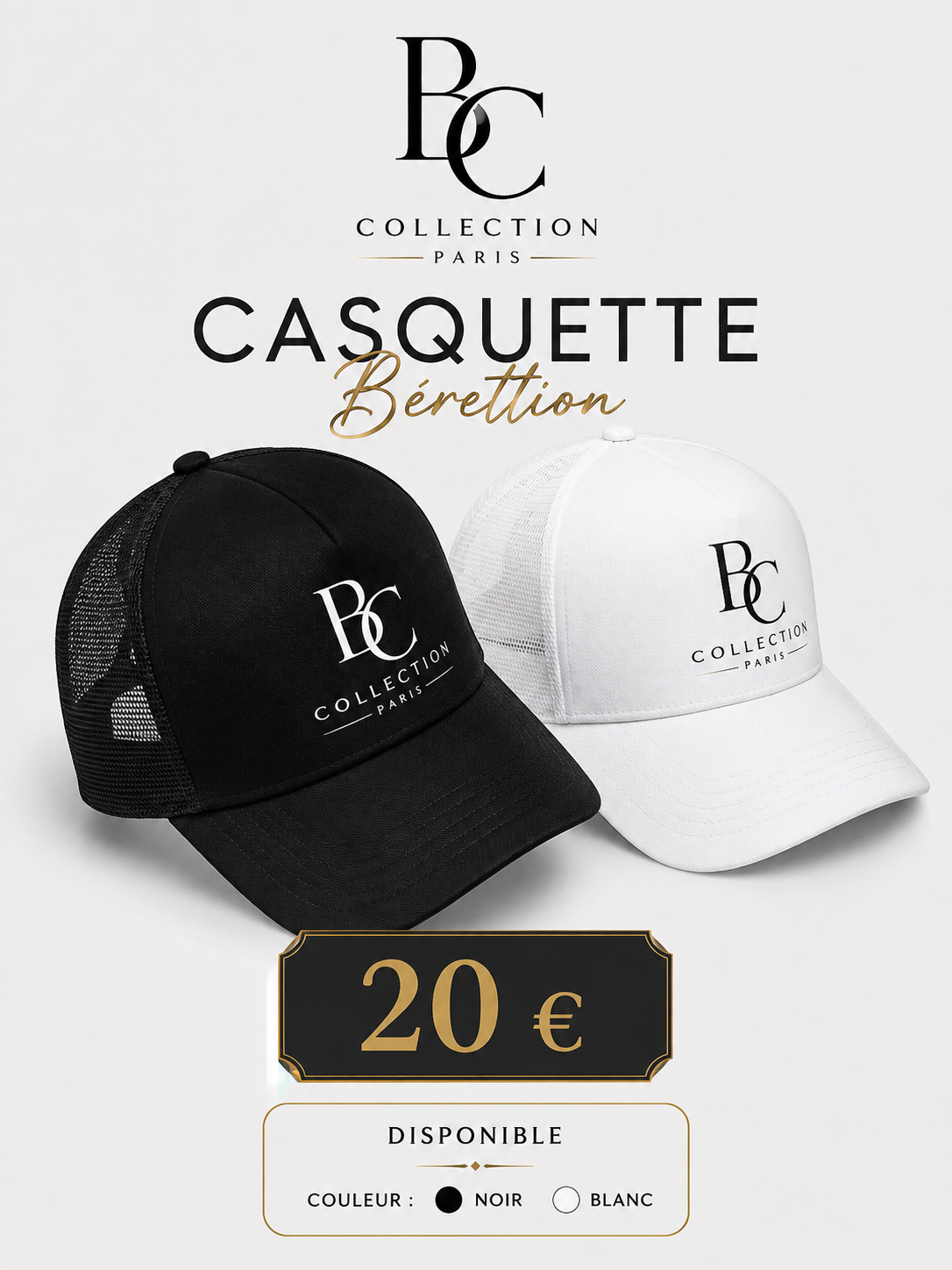 Casquette BC collection Paris
